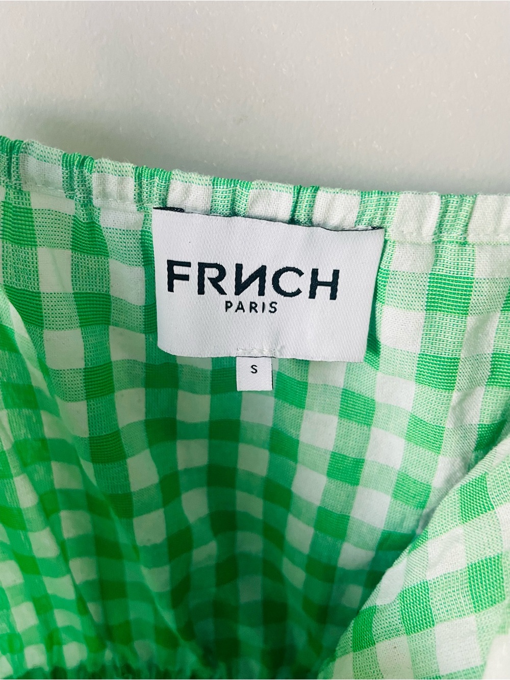 FRNCH Paris Gingham Green Dress - Picture 7 of 7
